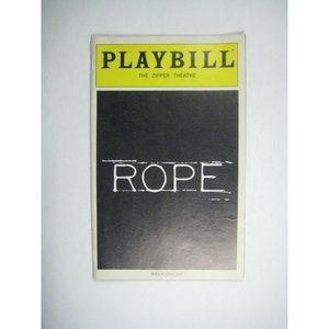 Rope Playbill November 2005 Hamilton Christopher Duva Ginifer King Zipper Theate